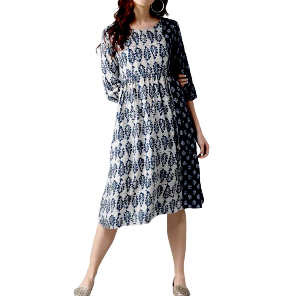 Cotton printed dress
